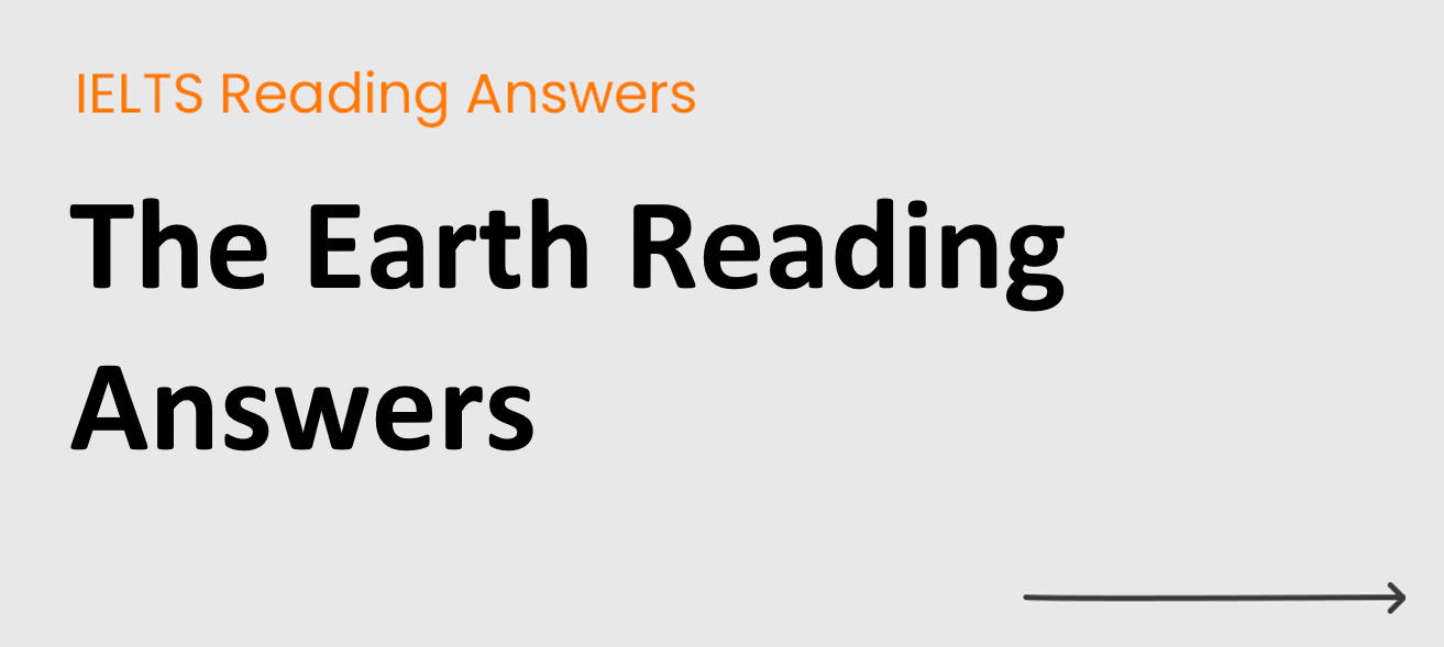 The Earth Reading Answers